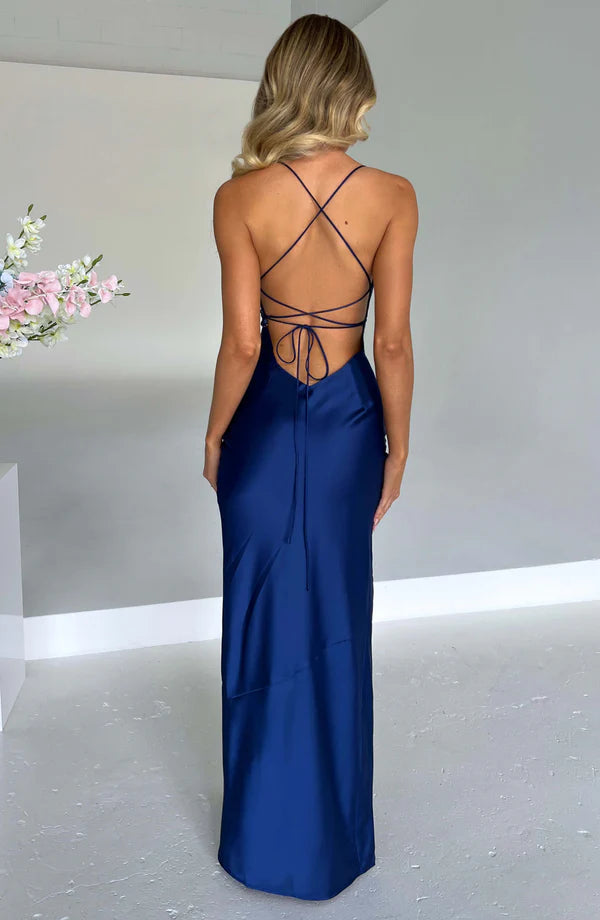 Misha Maxi Elbise - Lacivert