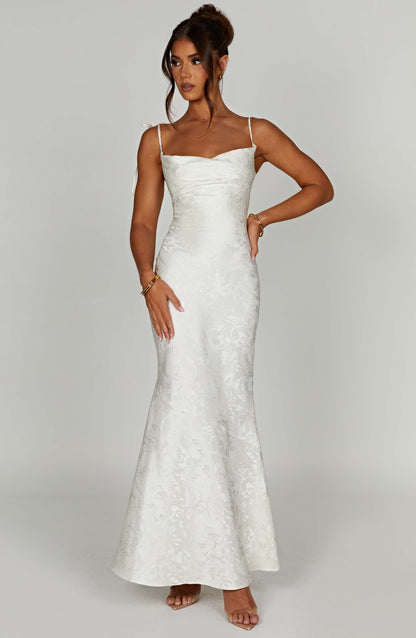 Whitney Maxi Elbise - Krem