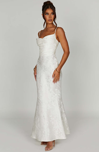 Whitney Maxi Elbise - Krem