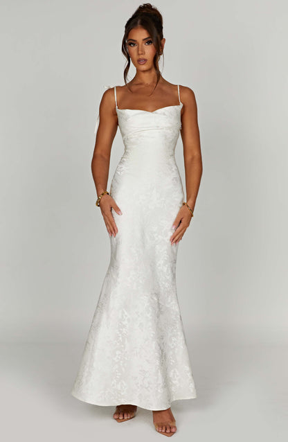 Whitney Maxi Elbise - Krem