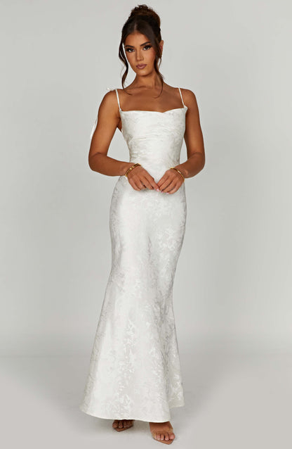 Whitney Maxi Elbise - Krem