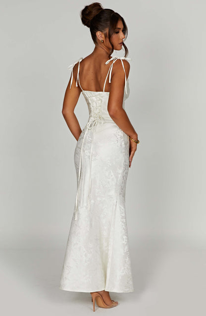 Whitney Maxi Elbise - Krem