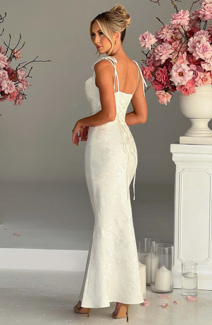 Whitney Maxi Elbise - Krem